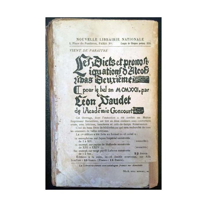 1. Le stupide XIXe siècle de Léon Daudet aux éditions Nouvelle librairie nationale 1922