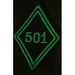 LOSANGE DE BRAS MODÈLE 45 : 501° RCC ABC CHARS COMBAT TROUPE