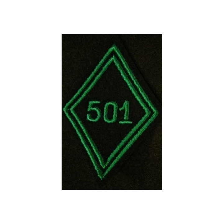 LOSANGE DE BRAS MODÈLE 45 : 501° RCC ABC CHARS COMBAT TROUPE
