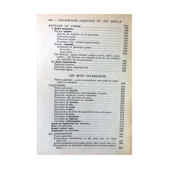 1. Grammaire Larousse du XXe siècle aux éditions Librairie Larousse 1936