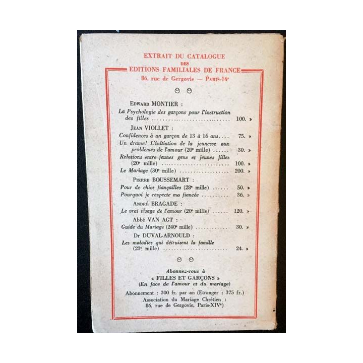1. La psychologie des filles pour l'instruction des garçons de Marie-Madeleine Defrance