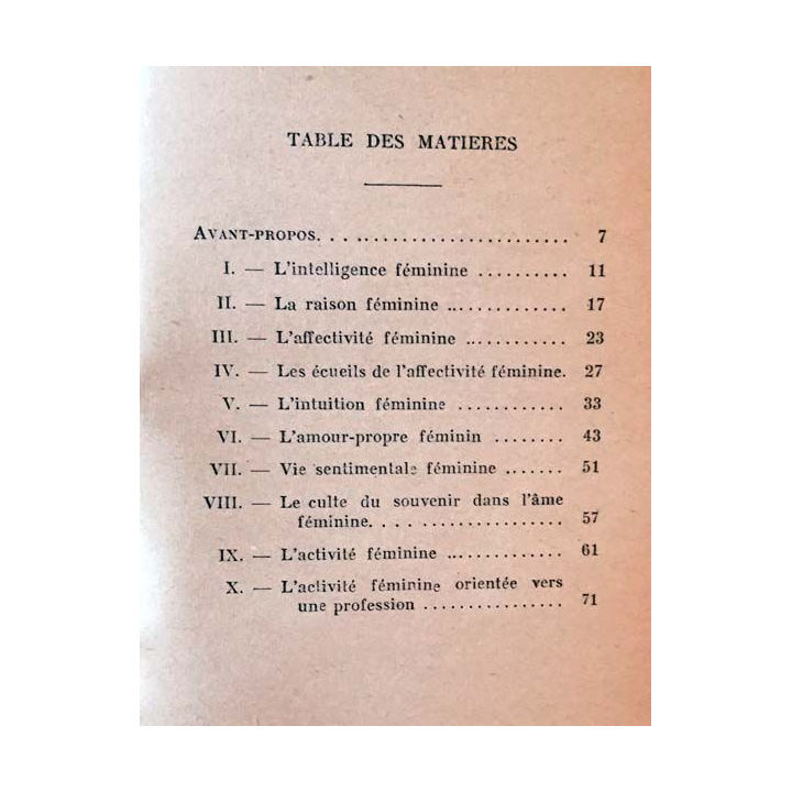 1. La psychologie des filles pour l'instruction des garçons de Marie-Madeleine Defrance