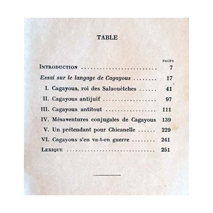 1. Cagayous ses meilleures histoires de Musette aux éditions Librairie Gallimard 1931