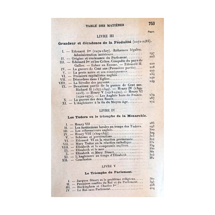 1. Histoire d'Angleterre de André Maurois aux éditions Les grandes études historiques 1937