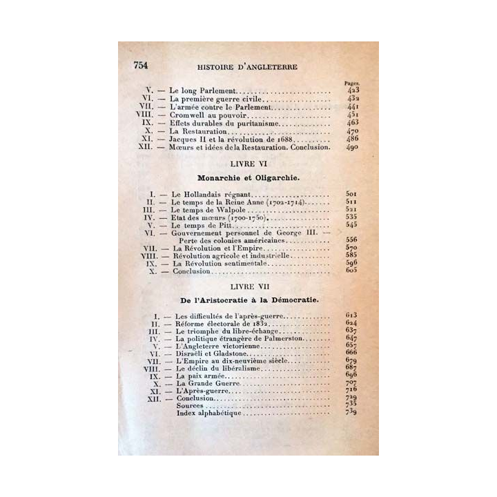 1. Histoire d'Angleterre de André Maurois aux éditions Les grandes études historiques 1937