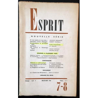 1. Esprit nouvelle série 7-8 Juillet-Aout 1966