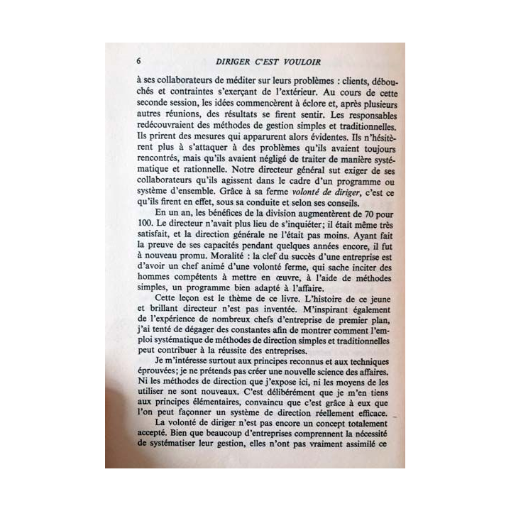 1. Diriger c'est vouloir de Marvin Bower aux éditions Hachette