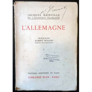 1. L'Allemagne Tome 1 de Jacques Bainville aux éditions Librairie Plon