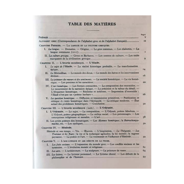 1. Histoire illustrée de la Littérature Grecque de Jules Humbert et Henri Berguin aux éditions Didier 1947