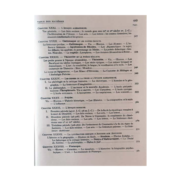 1. Histoire illustrée de la Littérature Grecque de Jules Humbert et Henri Berguin aux éditions Didier 1947