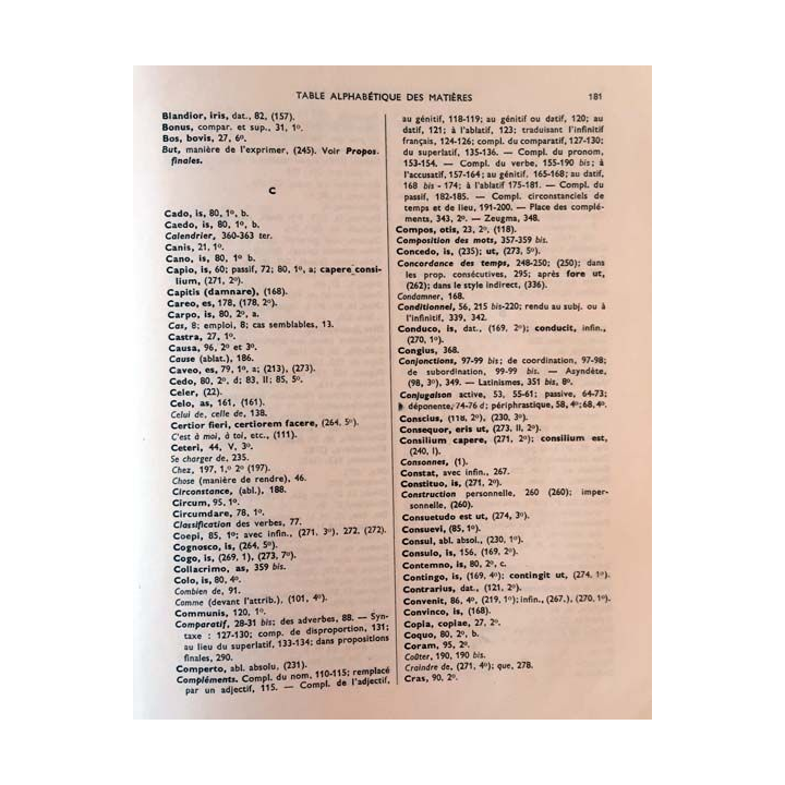 1. Grammaire latine de H. Petitmangin aux éditions J. De Gigord 1965