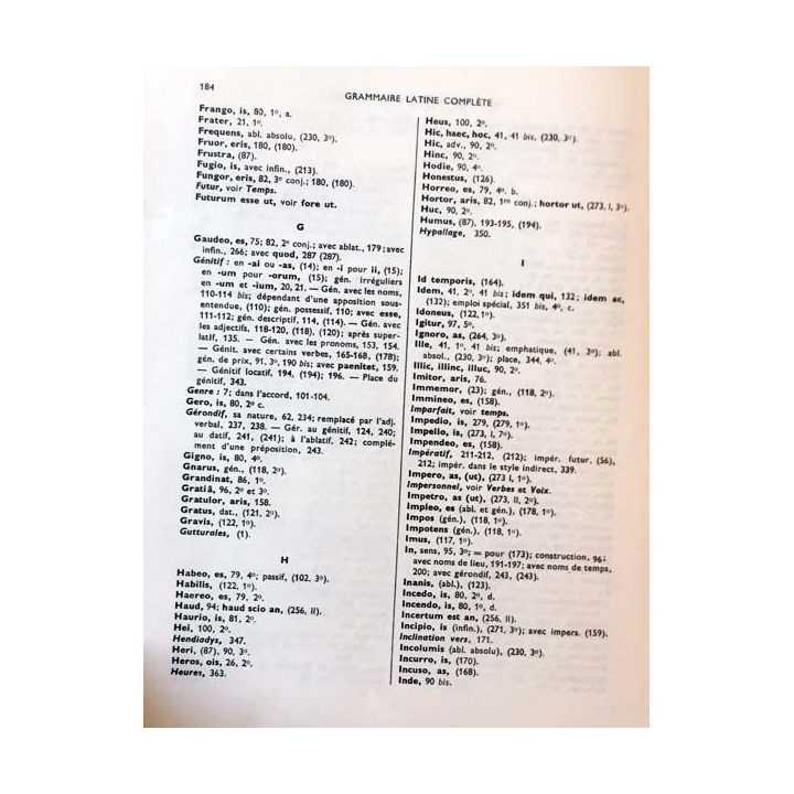 1. Grammaire latine de H. Petitmangin aux éditions J. De Gigord 1965