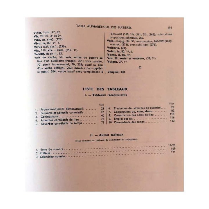1. Grammaire latine de H. Petitmangin aux éditions J. De Gigord 1965