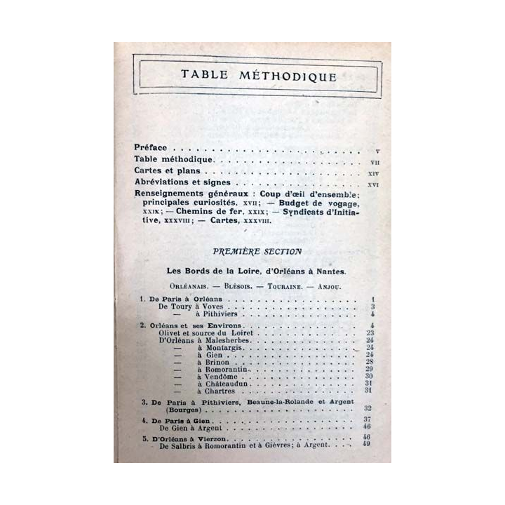 1. Les guides bleus bords de la Loire bains de mer de l'océan et sud-ouest aux éditions Hachette 1917