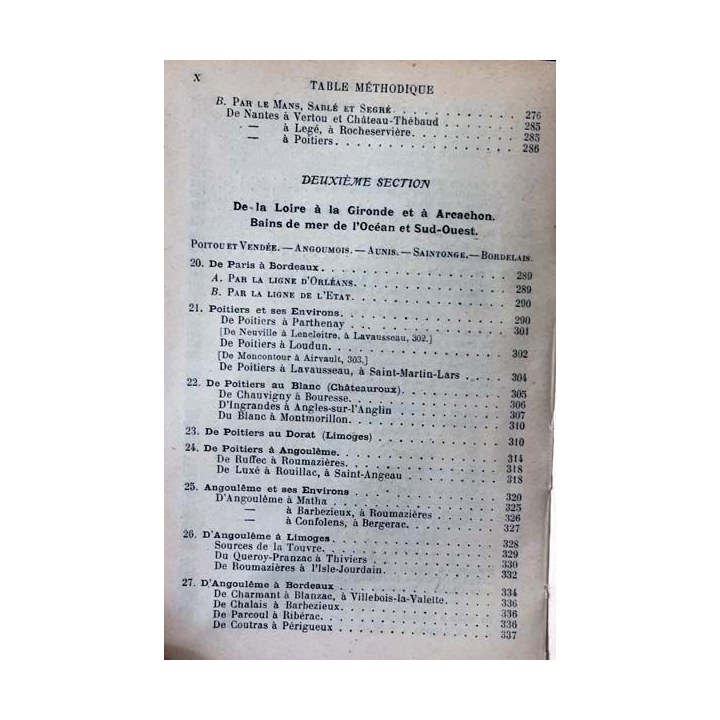 1. Les guides bleus bords de la Loire bains de mer de l'océan et sud-ouest aux éditions Hachette 1917