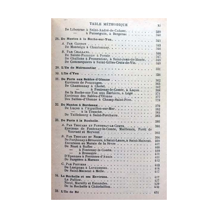 1. Les guides bleus bords de la Loire bains de mer de l'océan et sud-ouest aux éditions Hachette 1917