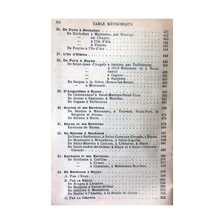 1. Les guides bleus bords de la Loire bains de mer de l'océan et sud-ouest aux éditions Hachette 1917