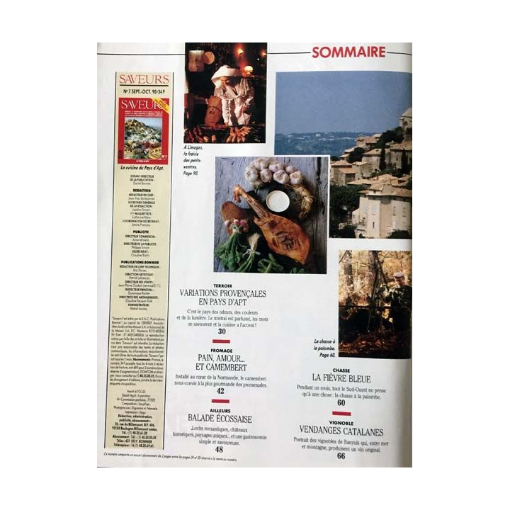 1. Saveurs n°7 Septembre - Octobre 1990 Spécial vins de Bordeaux