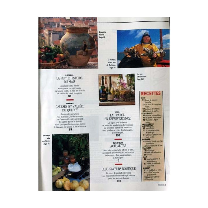1. Saveurs n°13 Juillet - Août 1991 Nice étape gourmande
