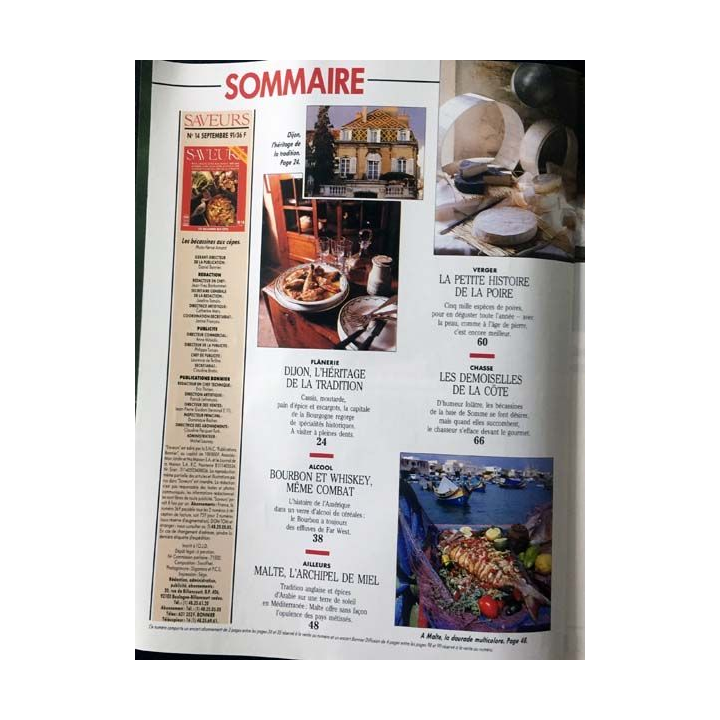 1. Saveurs n°14 Septembre 1991 Spécial vins
