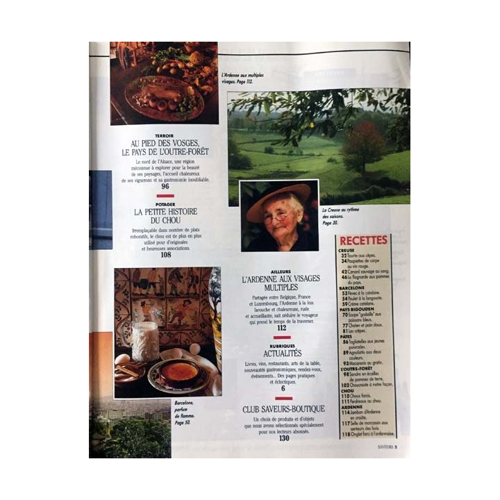 1. Saveurs n°15 Octobre - Novembre 1991 Barcelone la cuisine catalane