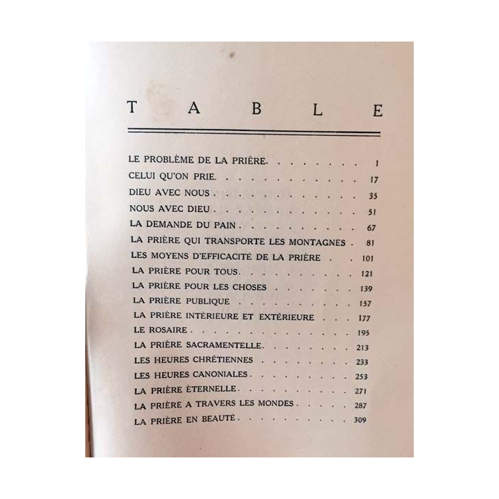 1. La prière de l'Abbé Sertillanges aux éditions librairie de l'art catholique