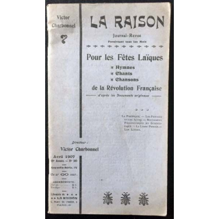 1. La raison Journal-Revue Pour les fêtes Laïques de la Révolution Française de Victor Charbonnel
