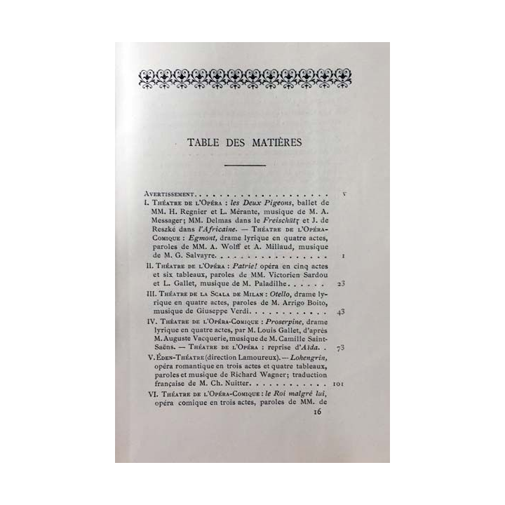 1. L'année musicale de Camille Bellaigue aux éditions Librairie Charles Delagrave 1888