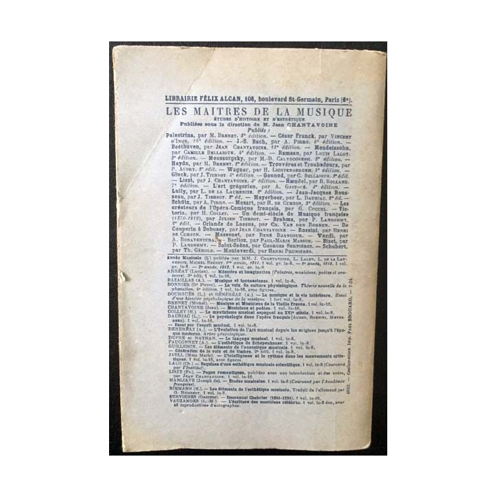 1. César Franck de Vincent D'Indy aux éditions Librairie Félix Alcan 1924