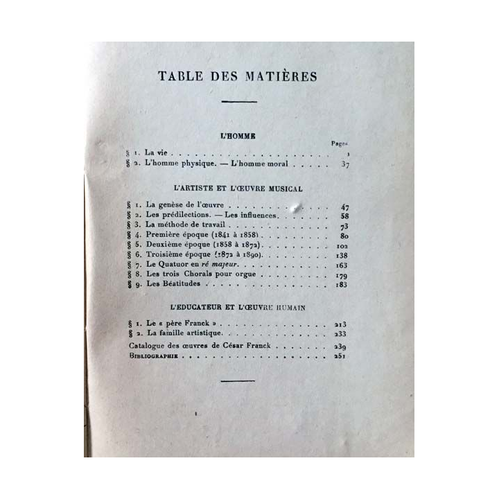1. César Franck de Vincent D'Indy aux éditions Librairie Félix Alcan 1924