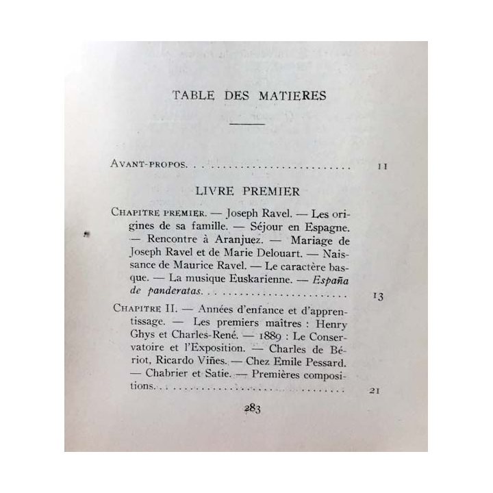 1. A la gloire de... Ravel par Roland-Manuel aux éditions de la Nouvelle Revue Critique 1938