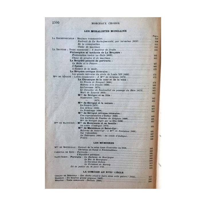 1. Morceaux choisis des Auteurs Français du Moyen Age à nos Jours par Ch.-M. Des Granges