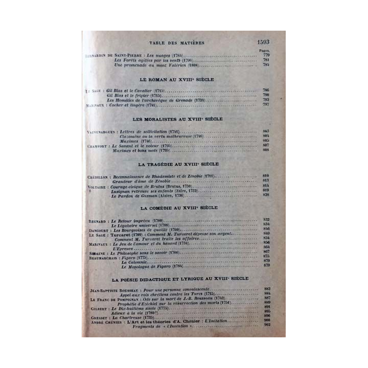 1. Morceaux choisis des Auteurs Français du Moyen Age à nos Jours par Ch.-M. Des Granges