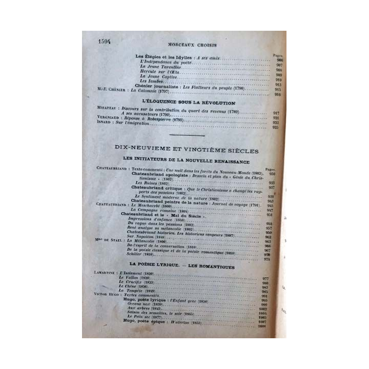 1. Morceaux choisis des Auteurs Français du Moyen Age à nos Jours par Ch.-M. Des Granges