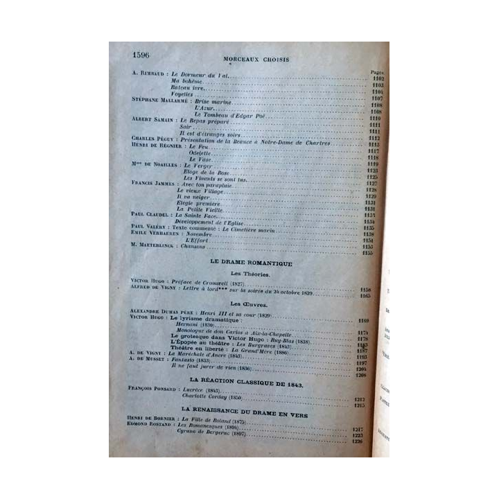 1. Morceaux choisis des Auteurs Français du Moyen Age à nos Jours par Ch.-M. Des Granges