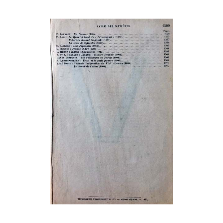 1. Morceaux choisis des Auteurs Français du Moyen Age à nos Jours par Ch.-M. Des Granges