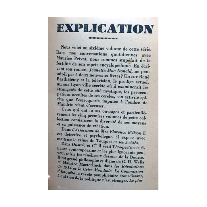 1. Jeanette Mac Donald ? de Maurice Privat aux éditions Les documents secrets