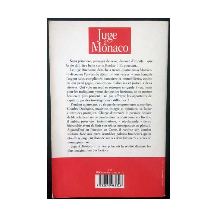 1. Juge à Monaco de Charles Duchaine aux éditions Michel Lafon