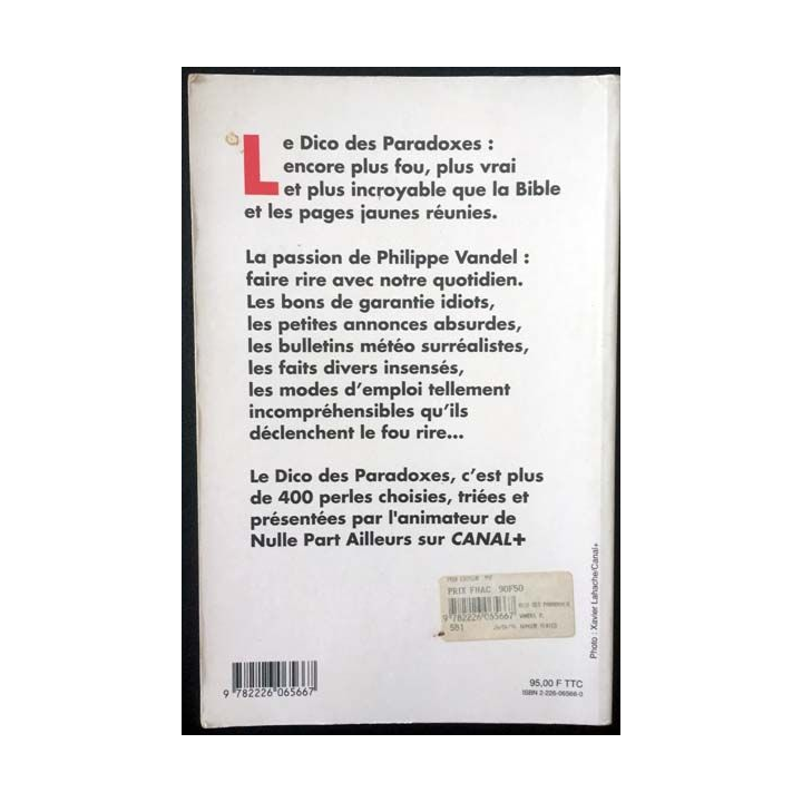 1. Le dico des paradoxes de Philippe Vandel aux éditions Canal +