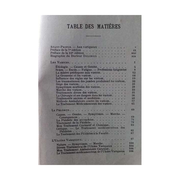 1. Les varices traitement, guérison et hygiène des Varices, Phlébites, Ulcères du Docteur Delcroix