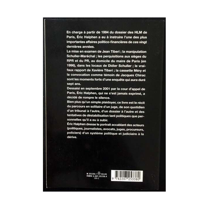 1. Sept ans de solitude de Éric Halphen aux éditions Denoël