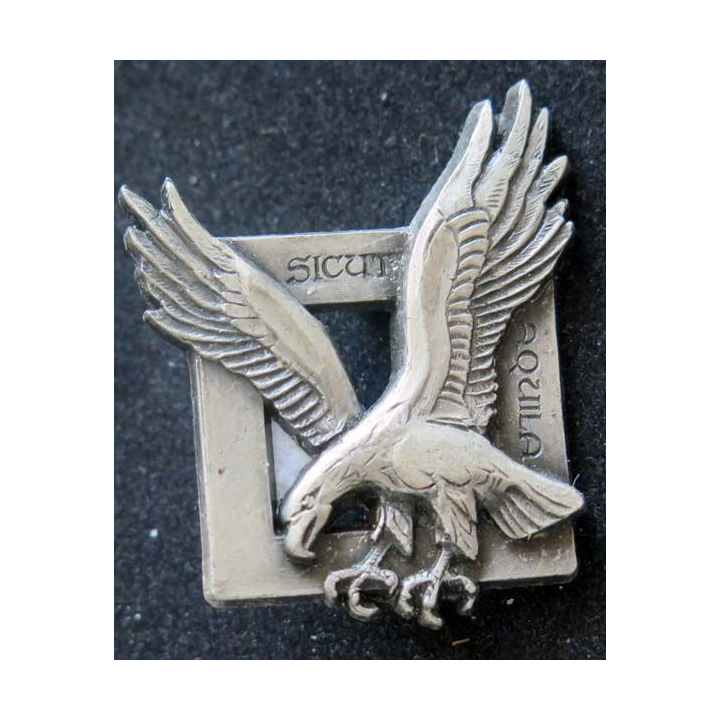 CDO AIR : insigne métallique du commando de l'Air Sicut Aquila de fabrication Drago A. 690
