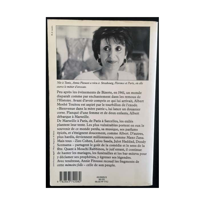 1. La mémoire folle de Mouchi Rabbinou de Annie Fitoussi aux éditions Mazarine