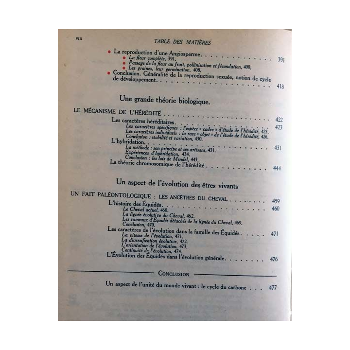 1. Sciences Naturelles de H. Camefort et A. Gama aux éditions Classiques Hachette