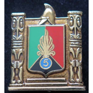 5° RMP : insigne métallique du 5° régiment mixte du Pacifique de fabrication Drago  G. 1991