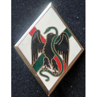 1° REI : insigne métallique du 1° régiment étranger d'infanterie de fabrication Drago