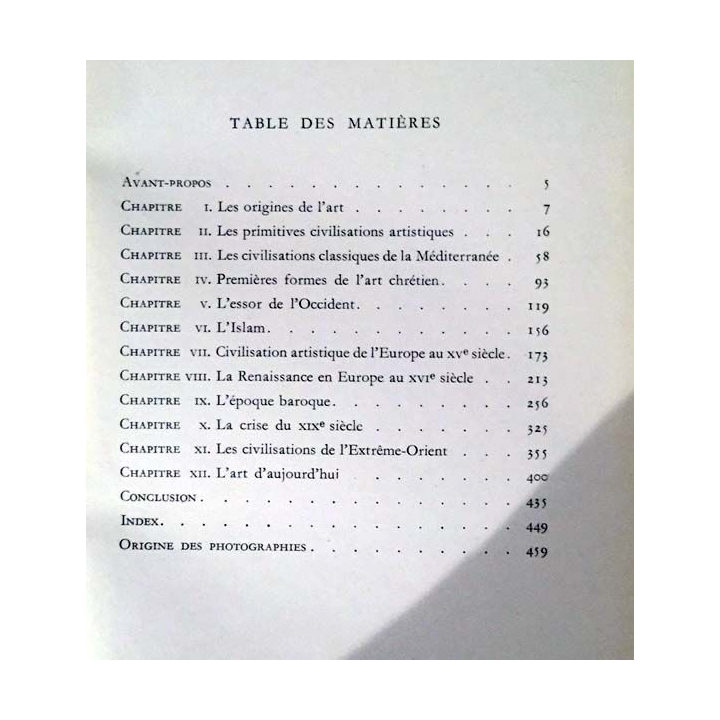 1. Histoire de l'art de Germain Bazin aux éditions Massin