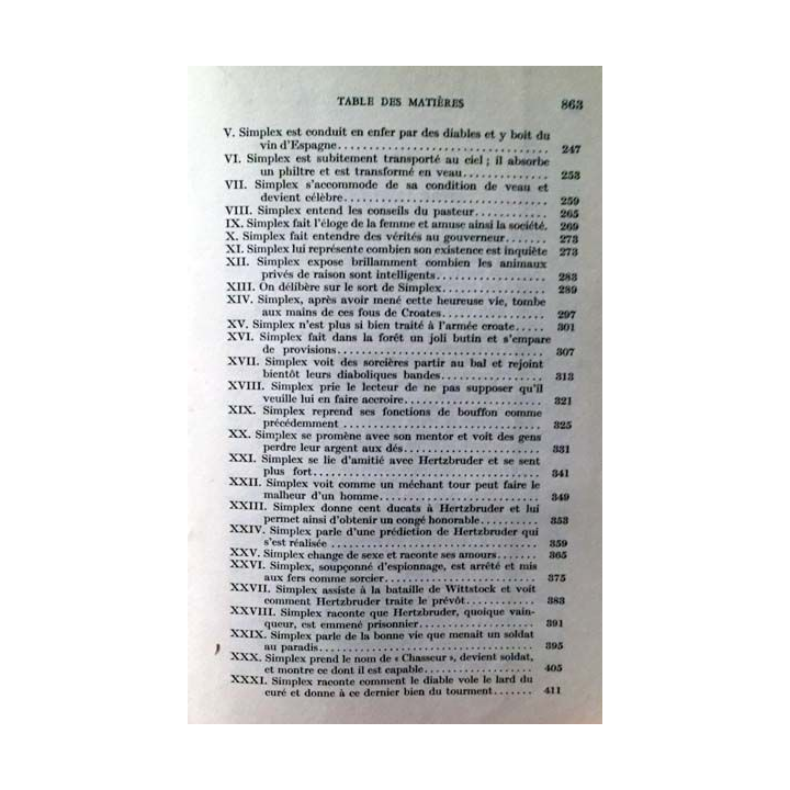 1. Les aventures de Simplicius Simplicissimus de Grimmelshausen aux éditions Montaigne