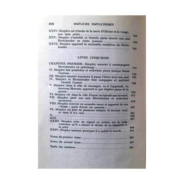 1. Les aventures de Simplicius Simplicissimus de Grimmelshausen aux éditions Montaigne (C108)