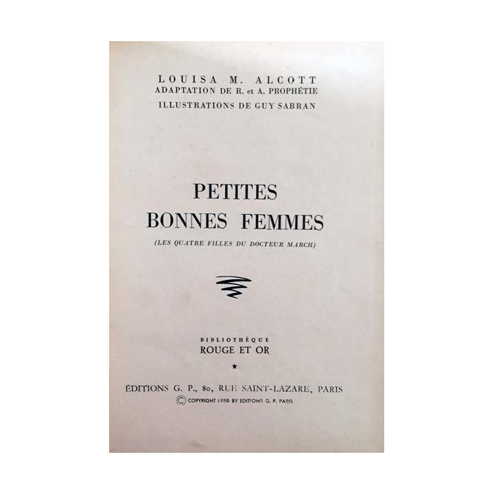 1. Petites bonnes femmes de Louisa M. Alcott aux éditions G. P. Paris